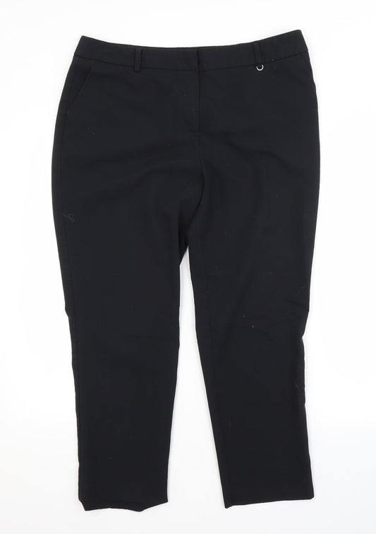 Womens UK Size 14 Dorothy Perkins Regular Fit  Black Trousers