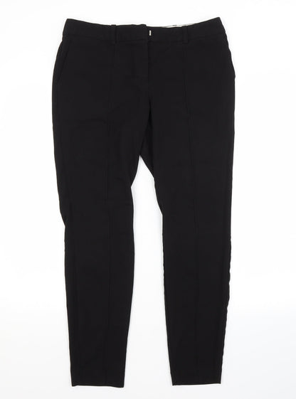 NEXT Womens Black  Polyester Trousers  Size 10 L27 in Regular