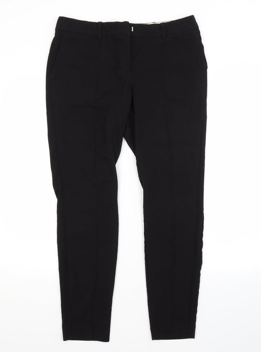 NEXT Womens Black  Polyester Trousers  Size 10 L27 in Regular