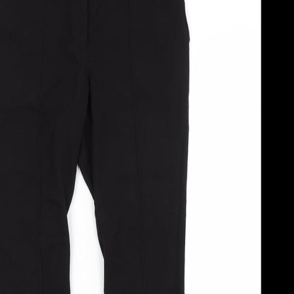 NEXT Womens Black  Polyester Trousers  Size 10 L27 in Regular