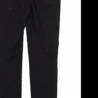 NEXT Womens Black  Polyester Trousers  Size 10 L27 in Regular