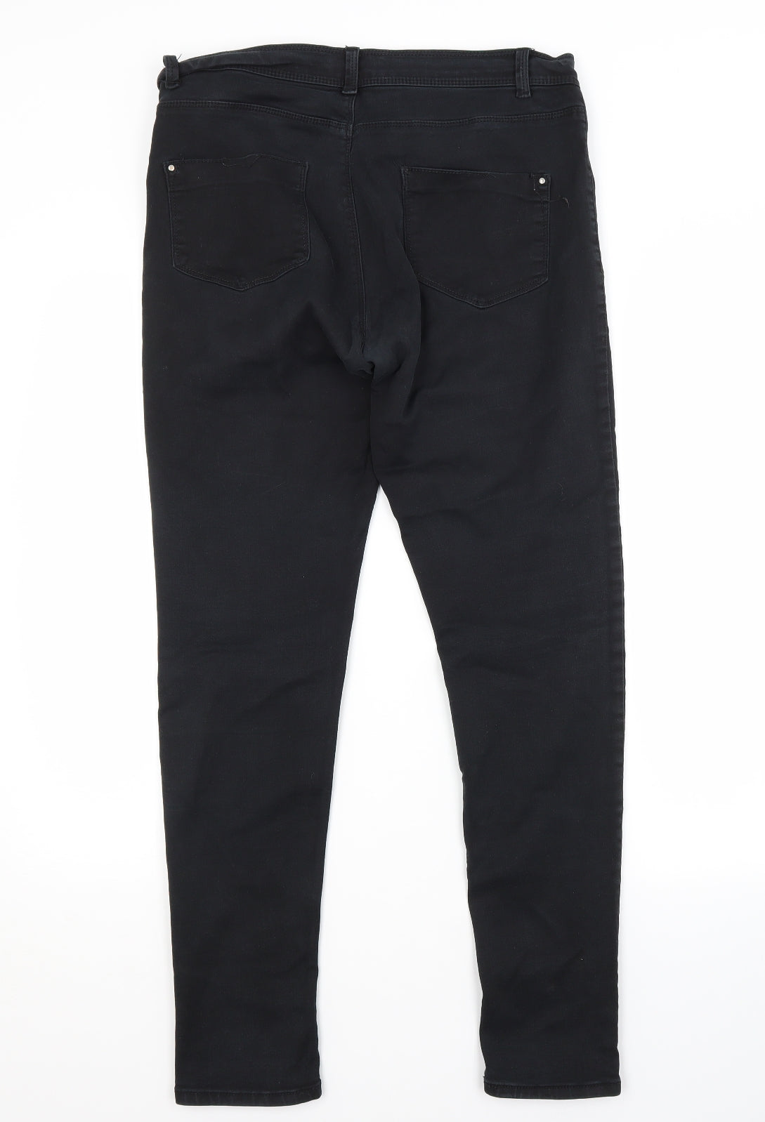 Dorothy Perkins Womens Black  Cotton Skinny Jeans Size 12 L29 in Regular