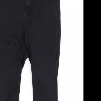 Dorothy Perkins Womens Black  Cotton Skinny Jeans Size 12 L29 in Regular