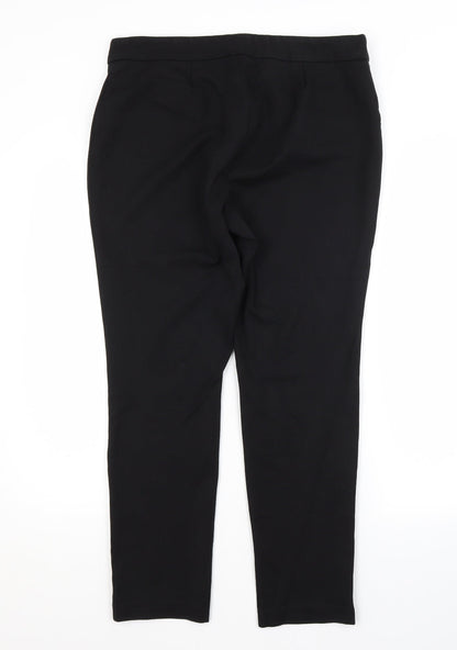Womens UK Size 10 M&S Regular Fit  Black Trousers