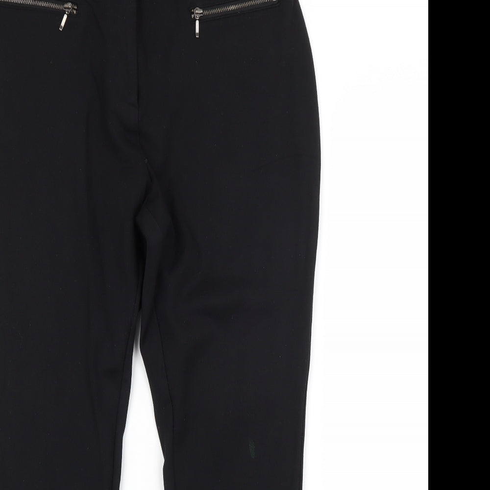 Womens UK Size 10 M&S Regular Fit  Black Trousers