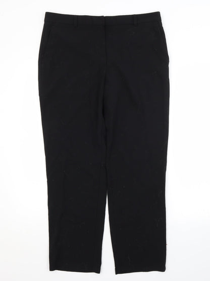 Womens UK Size 14 M&S Regular Fit  Black Trousers