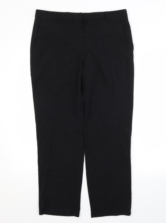 Womens UK Size 14 M&S Regular Fit  Black Trousers