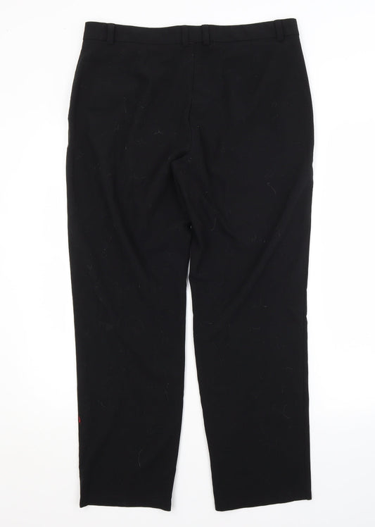 Womens UK Size 14 M&S Regular Fit  Black Trousers