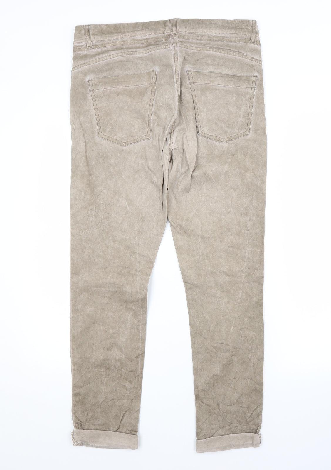 Womens UK Size 10 Janina Regular Fit Straight Beige Jeans