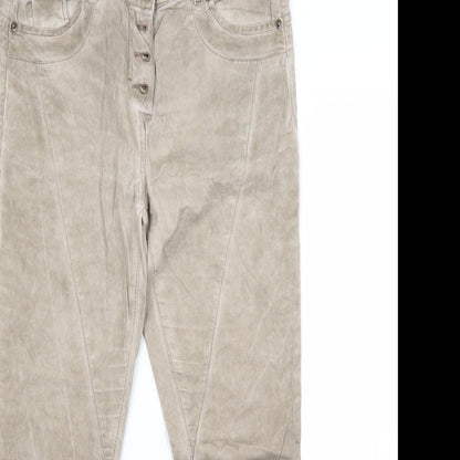 Womens UK Size 10 Janina Regular Fit Straight Beige Jeans