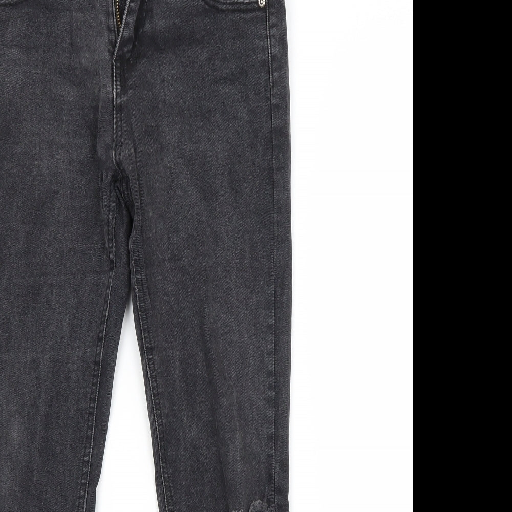 PRETTYLITTLETHING Womens Grey  Cotton Skinny Jeans Size 8 L25 in Regular