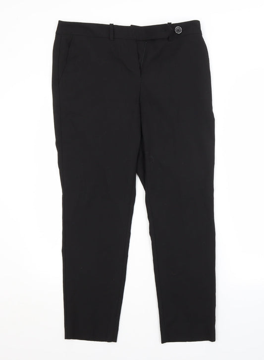 Womens UK Size 10 NEXT Regular Fit  Black Trousers