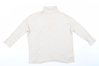 Primark Womens Beige Roll Neck  Viscose Pullover Jumper Size XL   - Oatmeal colour