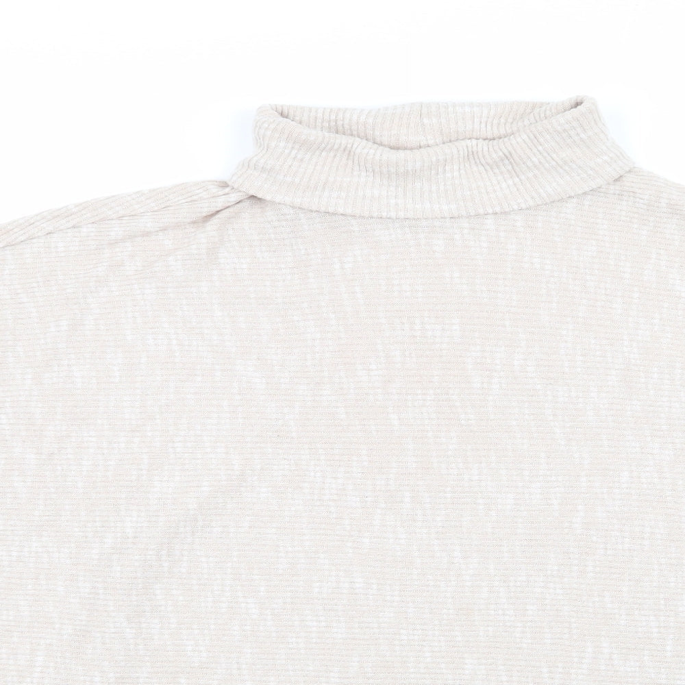 Primark Womens Beige Roll Neck  Viscose Pullover Jumper Size XL   - Oatmeal colour