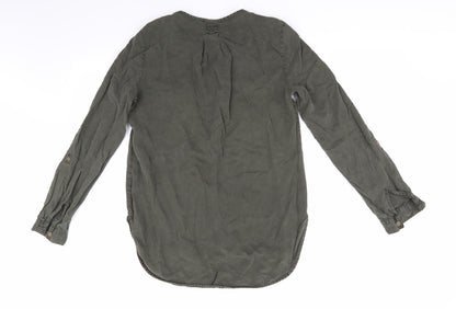 Denim by F & F Womens Green  Lyocell Basic Blouse Size 8  - Olive Green