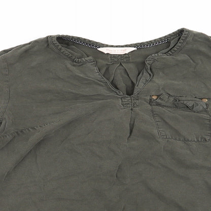 Denim by F & F Womens Green  Lyocell Basic Blouse Size 8  - Olive Green