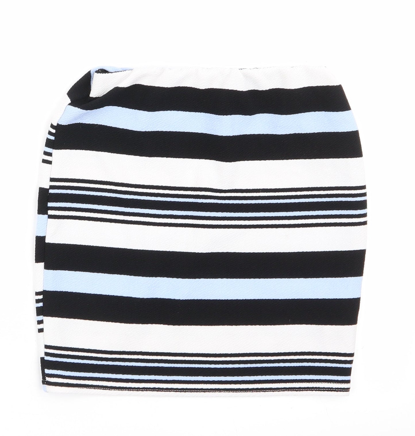 915 Generation Girls  Striped Polyester A-Line Skirt Size 10-11 Years  Regular  - Black Pale Blue White Strips