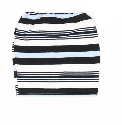 915 Generation Girls  Striped Polyester A-Line Skirt Size 10-11 Years  Regular  - Black Pale Blue White Strips