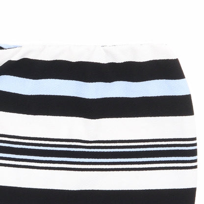 915 Generation Girls  Striped Polyester A-Line Skirt Size 10-11 Years  Regular  - Black Pale Blue White Strips
