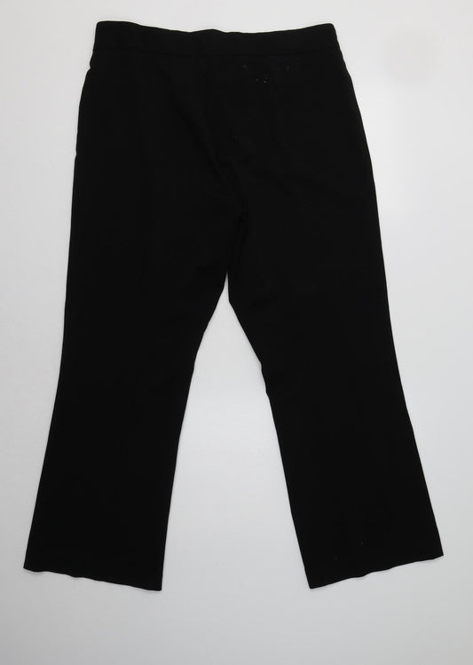 Avenue Womens Black  Polyester Dress Pants Trousers Size 16 L30 in Regular