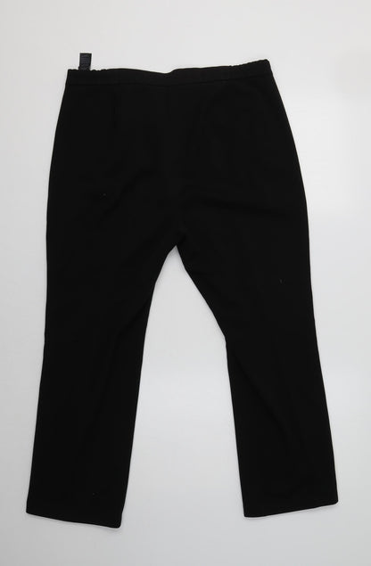 Womens UK Size 12 M&S Regular Fit Dress Pants Black Trousers