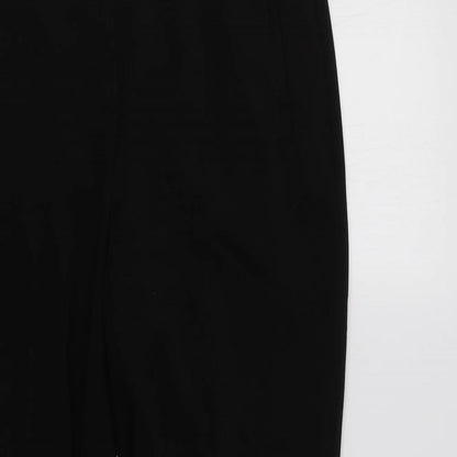 Womens UK Size 12 M&S Regular Fit Dress Pants Black Trousers