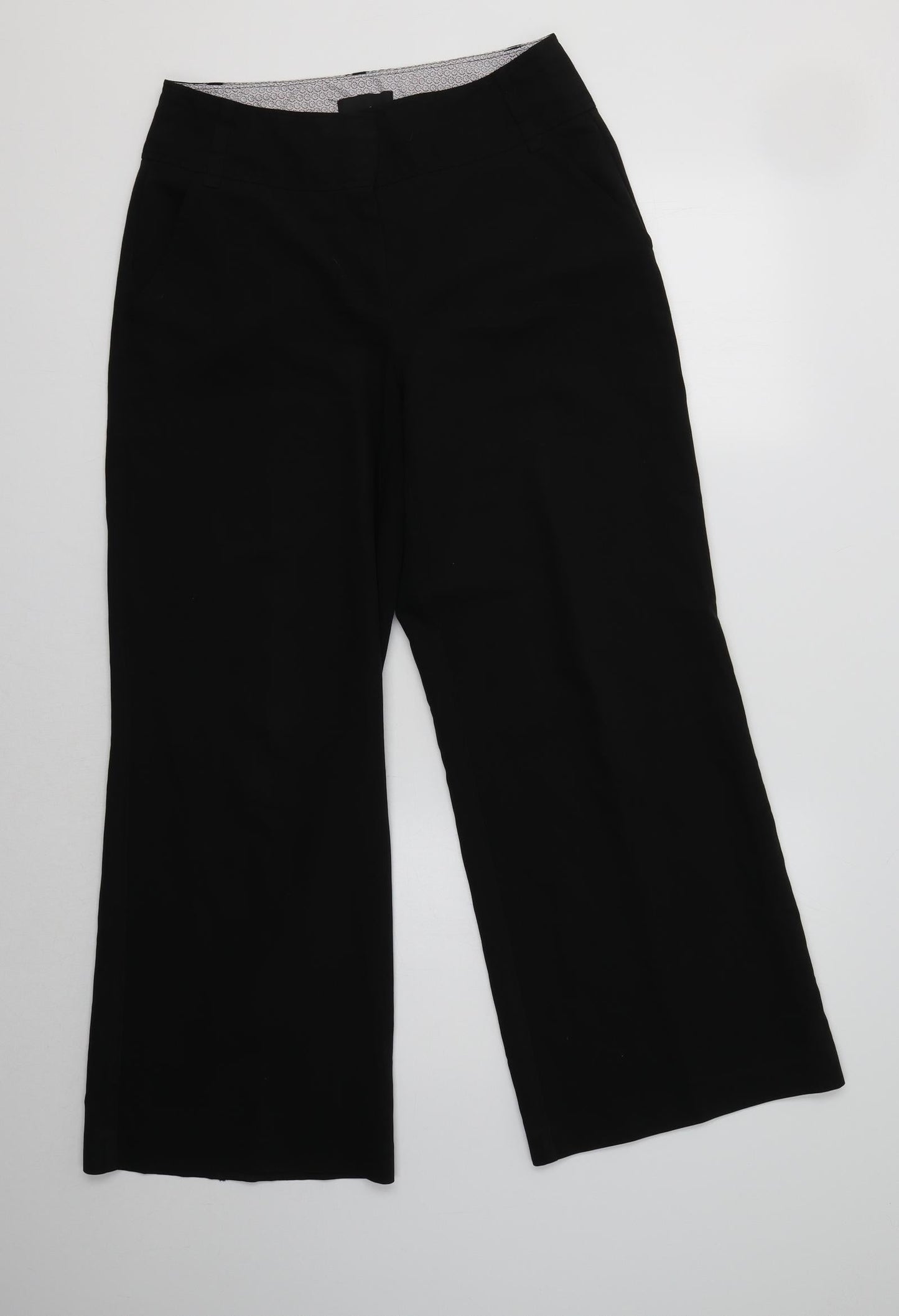 Womens UK Size 10 NEXT Regular Fit Dress Pants Black Trousers