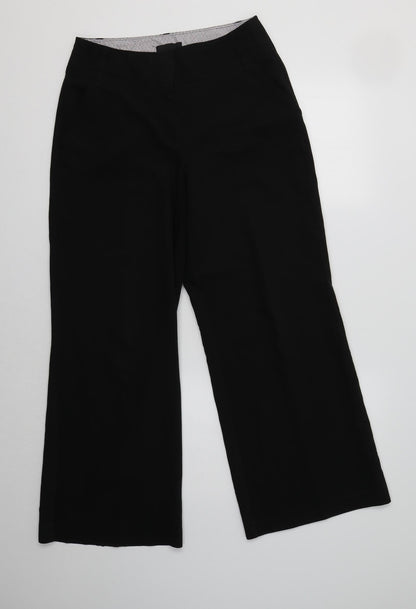 Womens UK Size 10 NEXT Regular Fit Dress Pants Black Trousers
