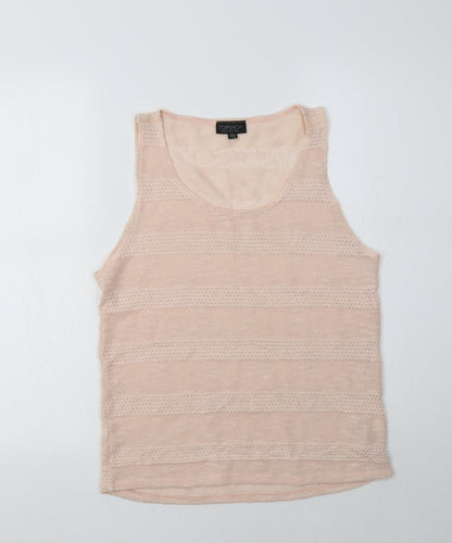 Womens UK Size 12 Topshop Pink Basic Tank