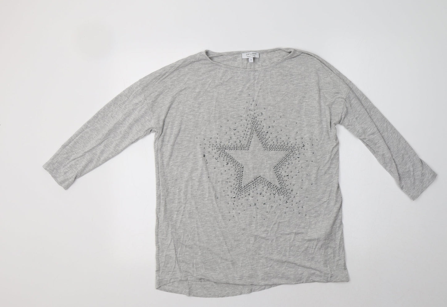 JD Williams Womens Grey  Viscose Top Lounge Set Size 10   - Star