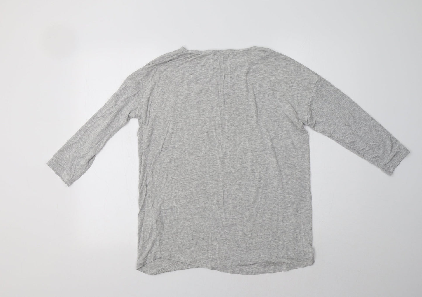 JD Williams Womens Grey  Viscose Top Lounge Set Size 10   - Star
