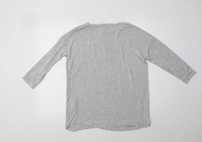 JD Williams Womens Grey  Viscose Top Lounge Set Size 10   - Star