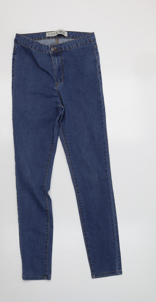 Primark Womens Blue  Cotton Jegging Jeans Size 12 L29 in Regular