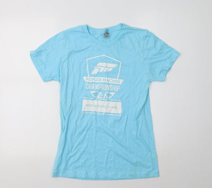 Womens UK Size M Next Level Blue Basic T-Shirt