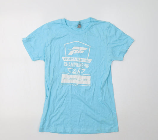 Womens UK Size M Next Level Blue Basic T-Shirt