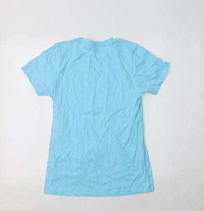 Womens UK Size M Next Level Blue Basic T-Shirt