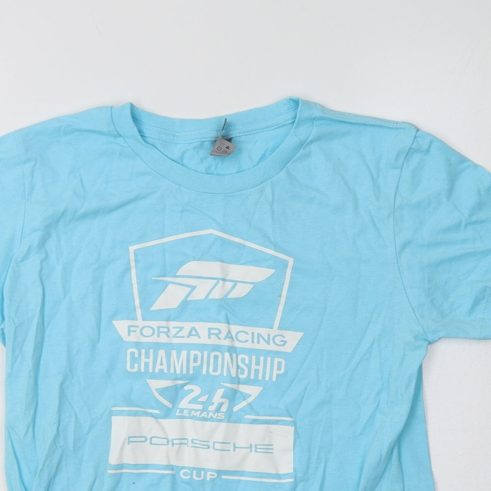 Womens UK Size M Next Level Blue Basic T-Shirt