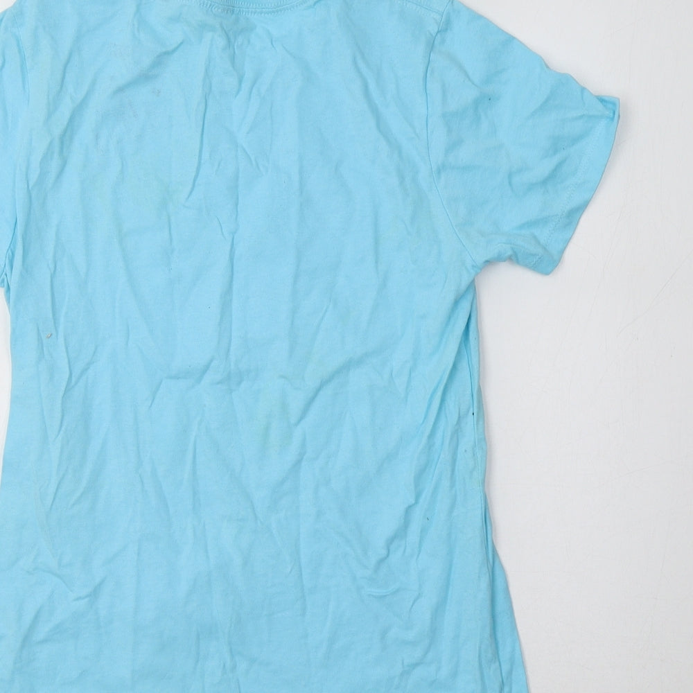 Womens UK Size M Next Level Blue Basic T-Shirt
