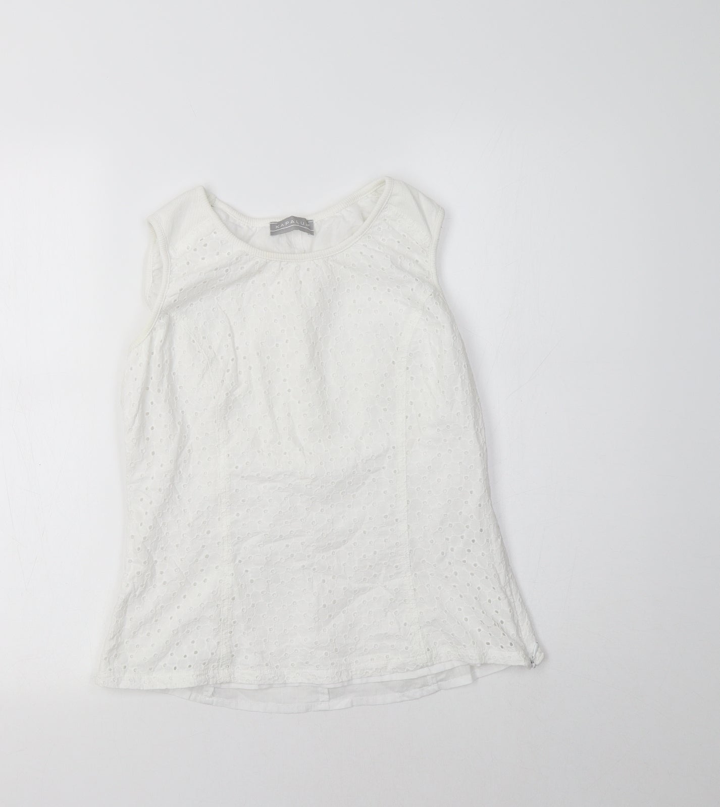 Womens UK Size 10 Kapalua White Basic Tank