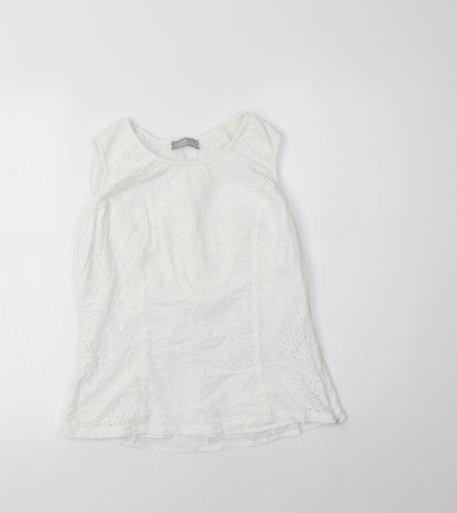Womens UK Size 10 Kapalua White Basic Tank