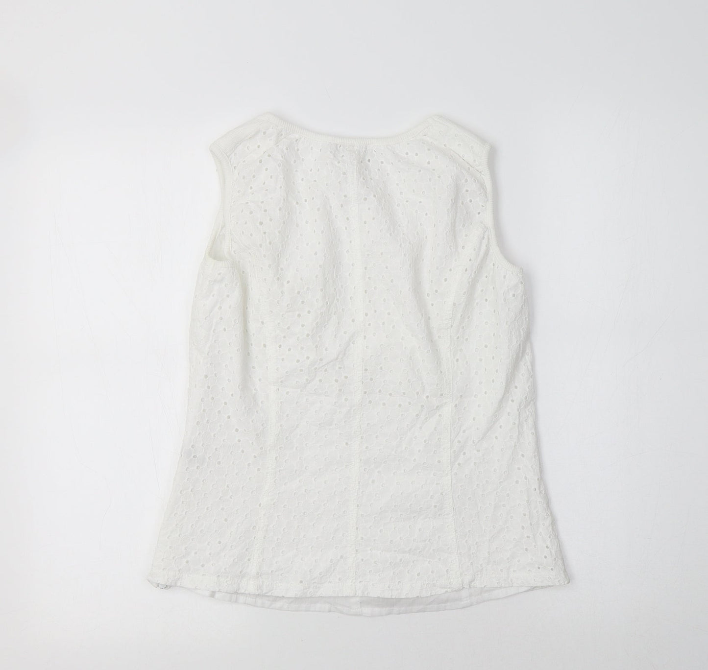Womens UK Size 10 Kapalua White Basic Tank