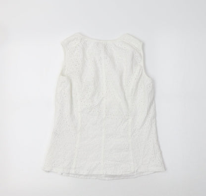 Womens UK Size 10 Kapalua White Basic Tank
