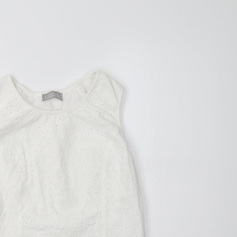 Womens UK Size 10 Kapalua White Basic Tank