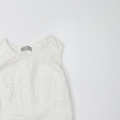 Womens UK Size 10 Kapalua White Basic Tank