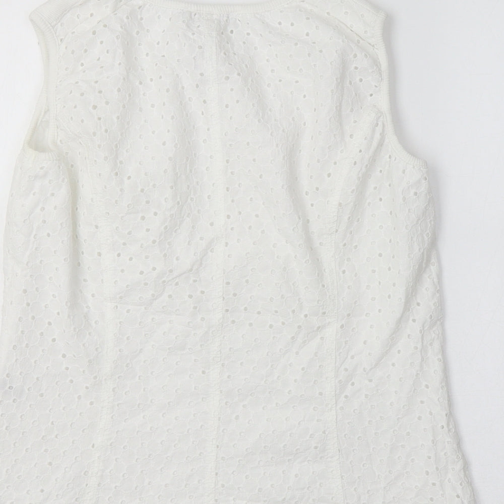 Womens UK Size 10 Kapalua White Basic Tank