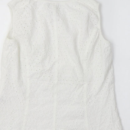 Womens UK Size 10 Kapalua White Basic Tank