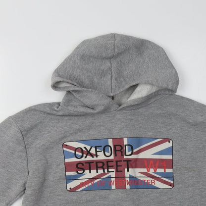 Primark Girls Grey  Cotton Pullover Hoodie Size 13-14 Years   - London