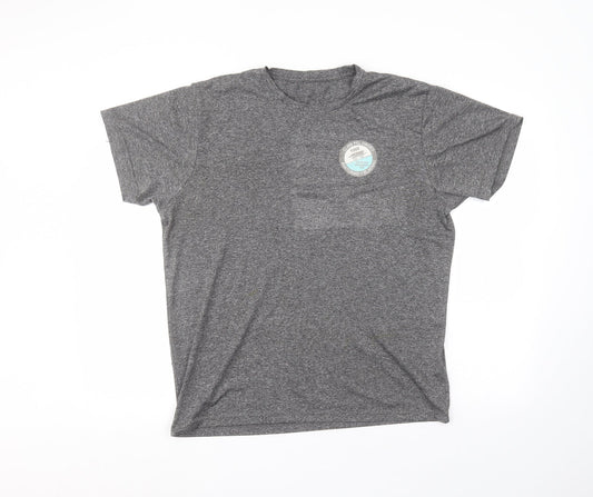 Preworn Mens Grey  Polyester  T-Shirt Size L