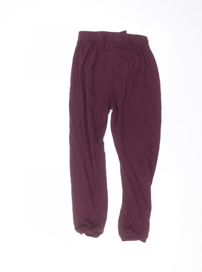 George Girls Red  Cotton Sweatpants Trousers Size 10-11 Years  Regular