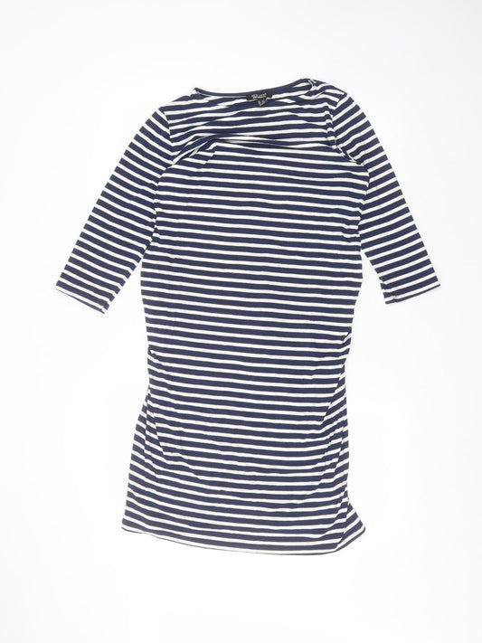 Womens UK Size 12 New Look Blue Basic T-Shirt